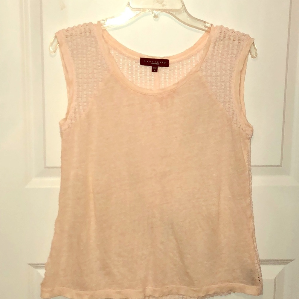 Sanctuary Linen Blush Tank Medium Coastal